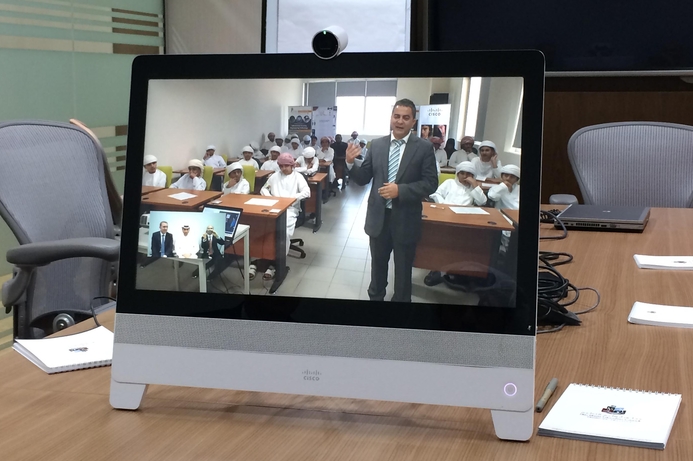 The Cisco video solutions were used to deliver training as part of ADEC's Summer Program. Abu Dhabi Polytechnic delivers lessons via video