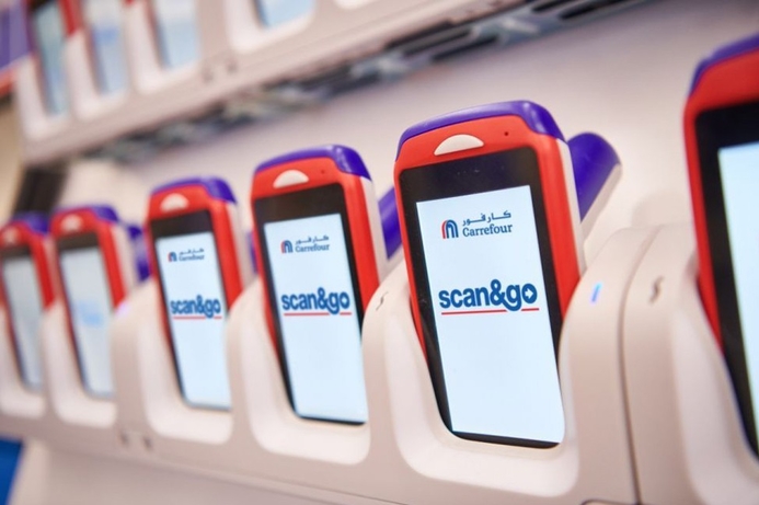 Customers will be able to scan items as they go round the supermarket. Carrefour launches new scan&go tech