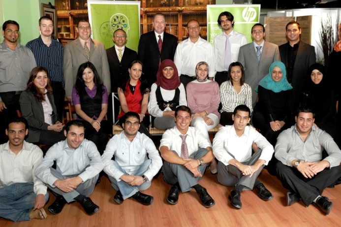 HP's John Hoonhout with the vendor's latest generation of sales stars. HP beefs up sales force with rookie recruits