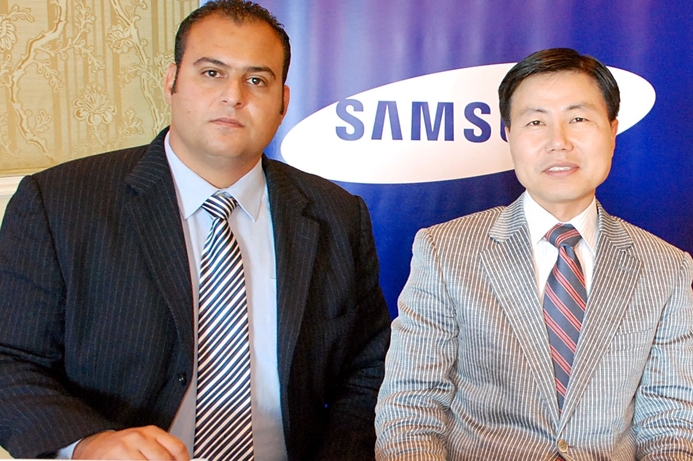 Amr Hayaly (left) and Duke Park are aiming to expand Samsung’s share of the TV market in Egypt. Samsung eyes greater share of Egypt display market