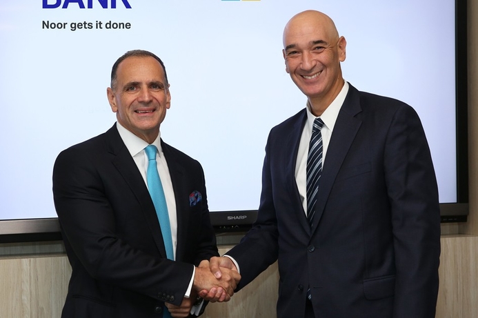 (l-r): John Iossifidis, Noorbank, and Sayed Hashish, Microsoft. Noor Bank selects Microsoft Dynamics 365