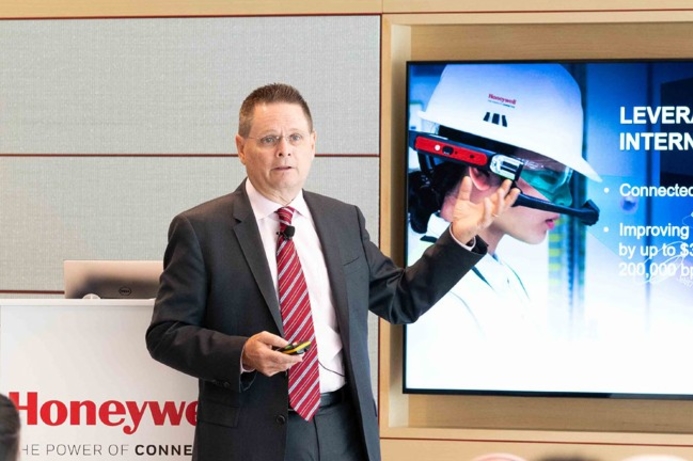 Norm Gilsdorf, president, Honeywell, High Growth Regions, Middle East and Russia, speaking at the opening of the centre. Honeywell opens Technology Experience Center
