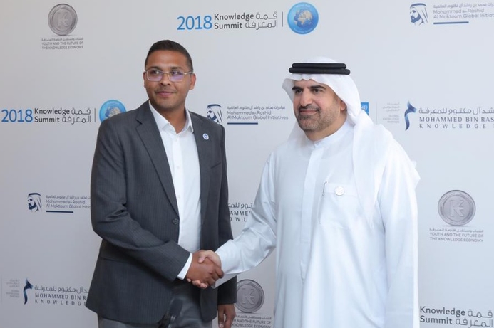 (l-r): Samsul Karim, Senior Edtech Expert ConsenSys and His Excellency Jamal bin Huwaireb CEO MBRF. ConsenSys partners with MBRF for blockchain workshops