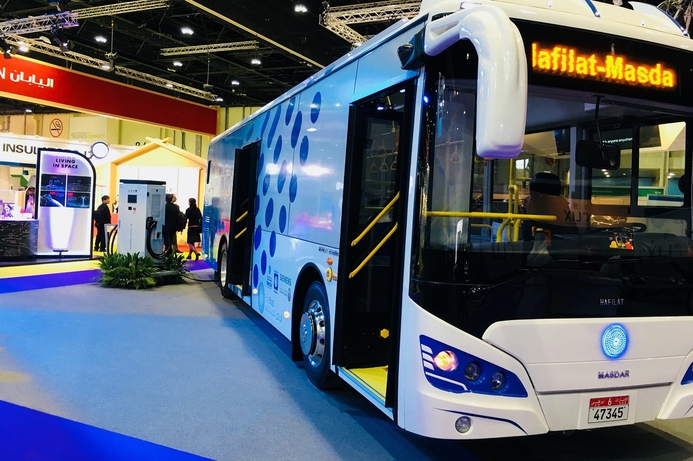 Masdar has officially launched its electric bus. Masdar launches region's first fully electric bus