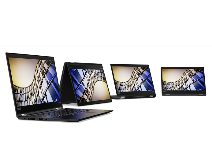 Lenovo's MWC product launches includes the ThinkPad X390 Yoga. Lenovo launches new devices at MWC 2019