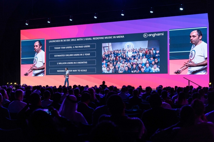 Elie Habib, Co-founder and CTO, Anghami at AWS Amazon commited to growing MENA businesses at AWS summit