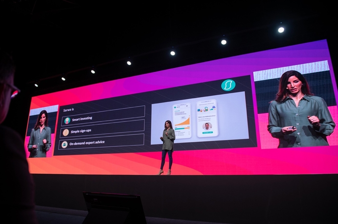 Nadine Mezher - Co-Founder and CMO - Sarwa at AWS Amazon commited to growing MENA businesses at AWS summit