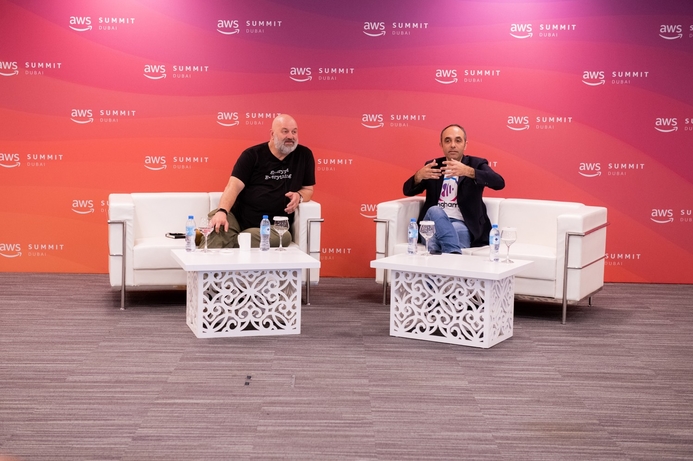 Media session with Dr Werner Vogels, CTO, Amazon.com - moderated by Elie Habib, Co-founder and CTO, Anghami Amazon commited to growing MENA businesses at AWS summit