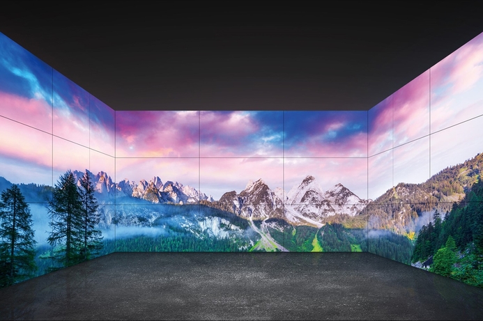 LG's video wall is almost as thin as a credit card. LG's video wall is one step closer to a bezel-less display